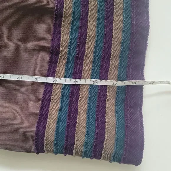 BODEN Corduroy Dress 6R Womens 3/4 Sleeve Embroidered Shift Midi Brown - Picture 9 of 11